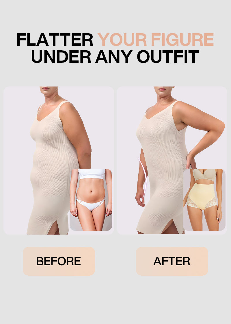 Smooth High-Waisted Sheer Lace Sculpting Brief (4 Pack)