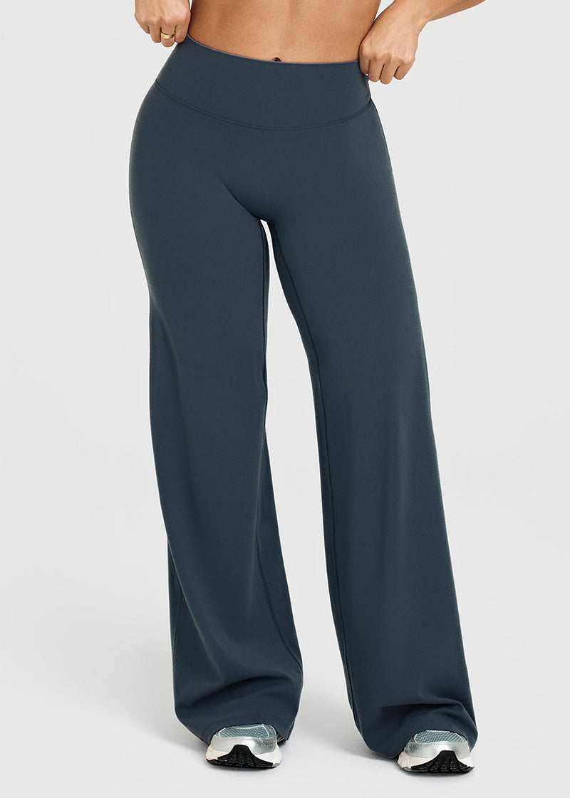 High-Waisted Wide-Leg Yoga Lounge Pants