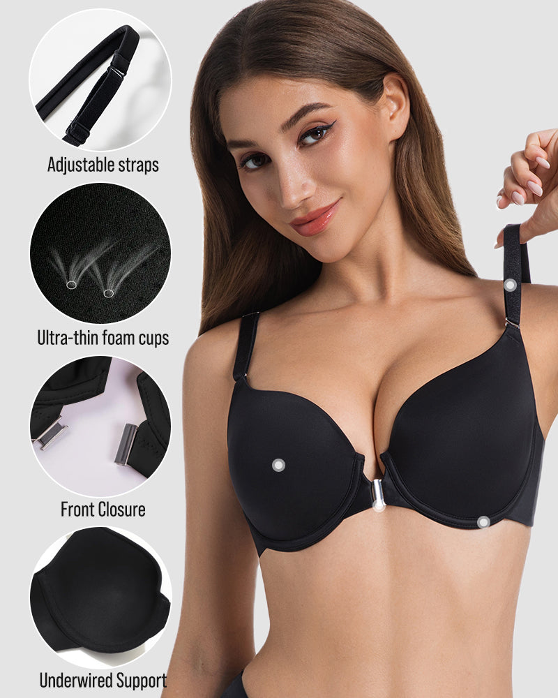 Comfort Front Closure Push Up Bra