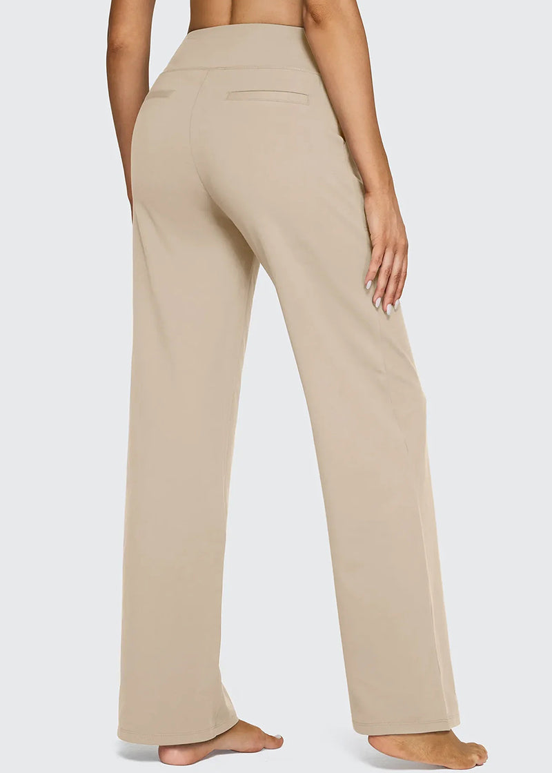 Women's Loose High-Waist Stretch Bootcut Work Leggings