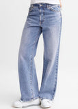 Women’s Minimalist High-Waist Stretch Wide-Leg Jeans