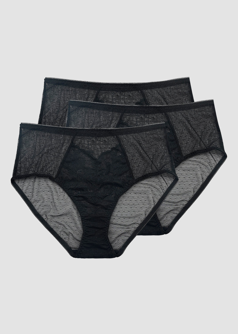 Enchant Floral Lace Brief Underwear (3 Pack)