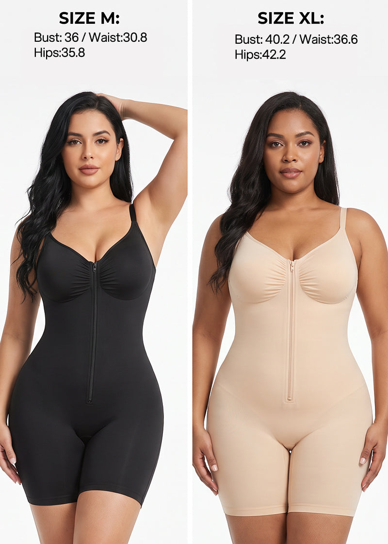 Seamless Tummy Control Zipper Bodysuit