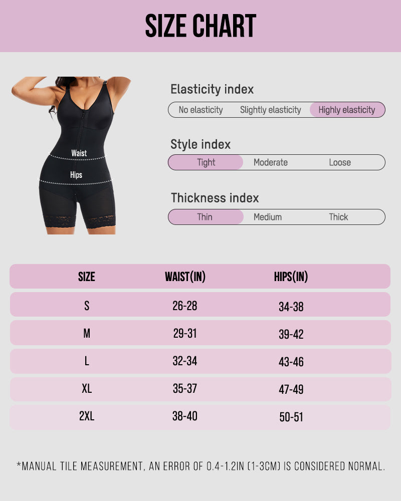 Tummy Control Butt Lifter Shaper with Zipper Crotch Fajas Colombianas