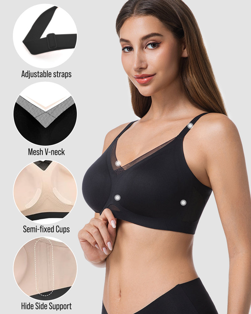 Comfort Mesh Crossover Wireless Bra