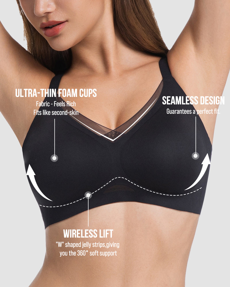 Comfort Mesh Crossover Wireless Bra