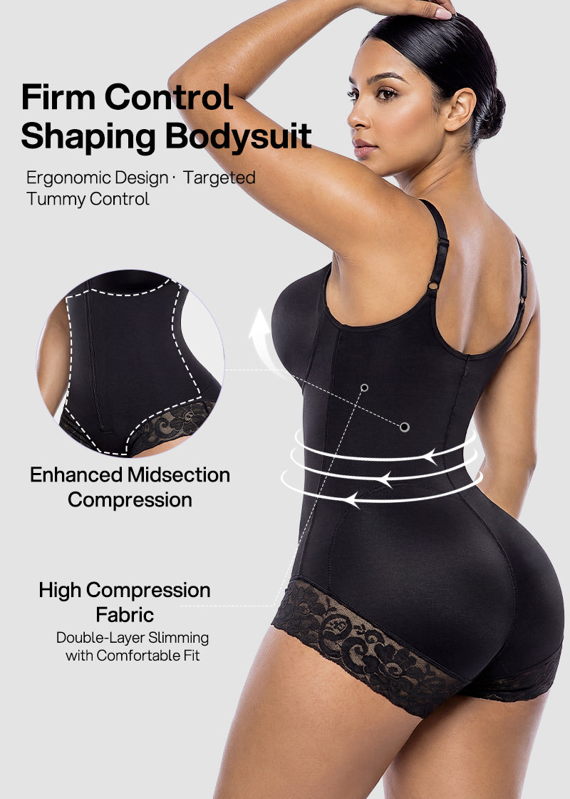 Front Zip Sculpting Bodysuit