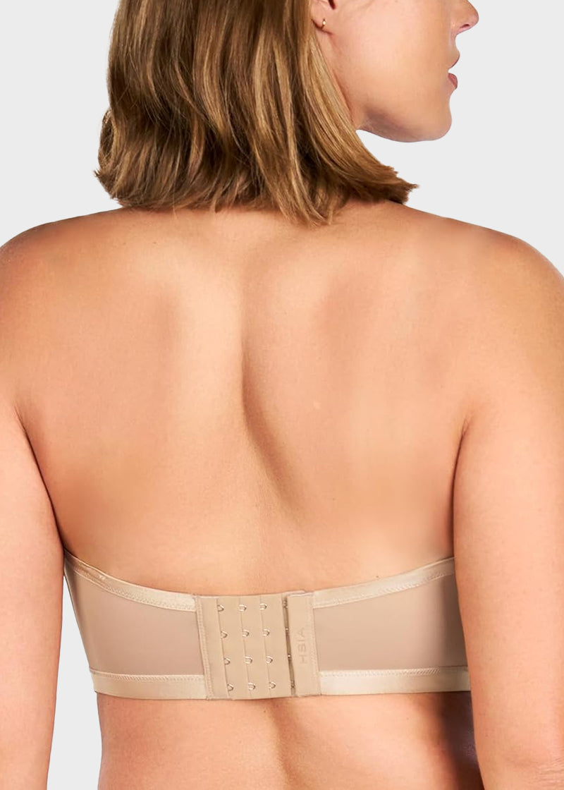 Strapless Mesh Balconette Underwire Bra