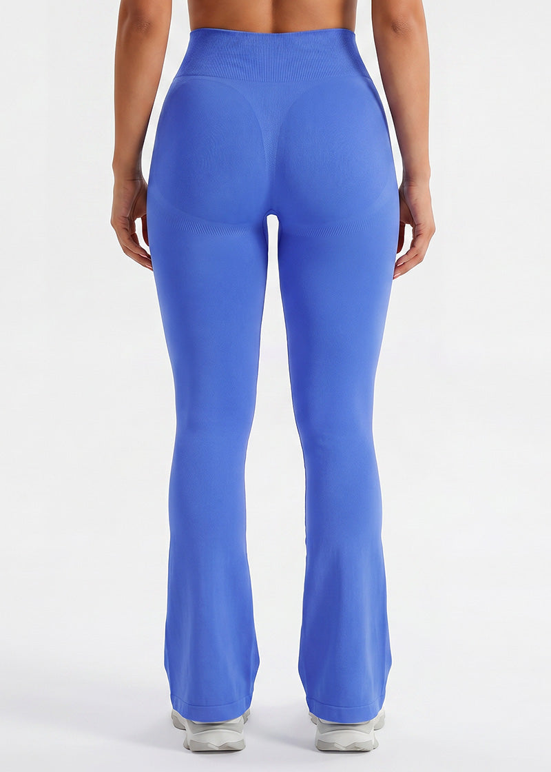High-Waisted Mini Flare Yoga Leggings – Seamless Butt Lifting Pants