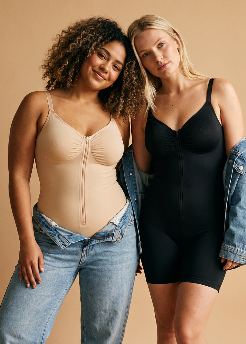 Seamless Tummy Control Zipper Bodysuit