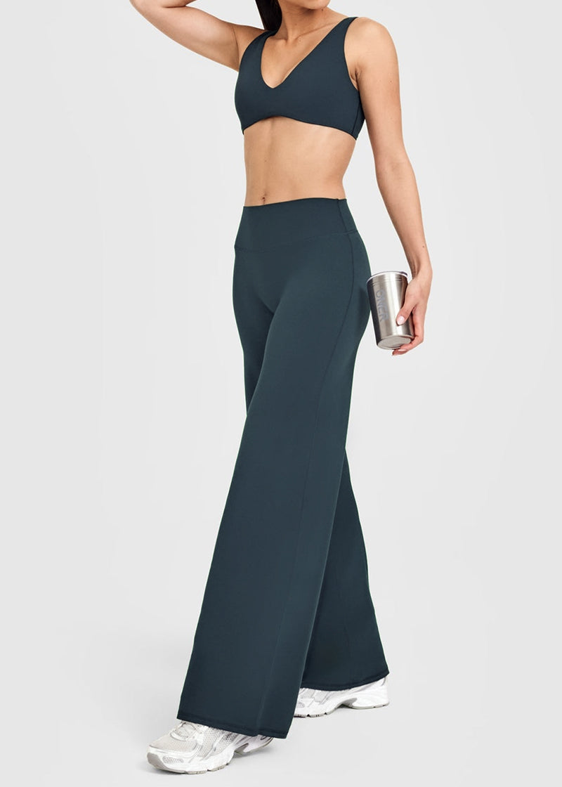 High-Waisted Wide-Leg Yoga Lounge Pants