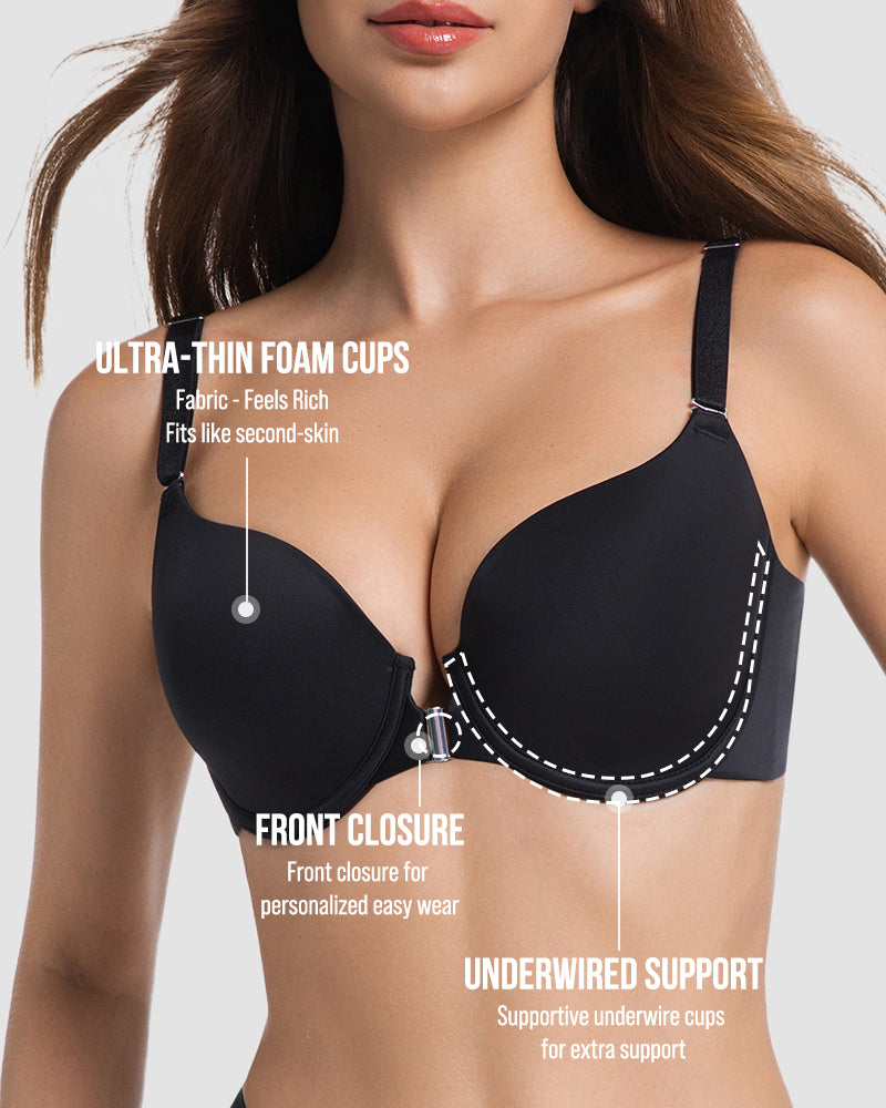 Comfort Front Closure Push Up Bra