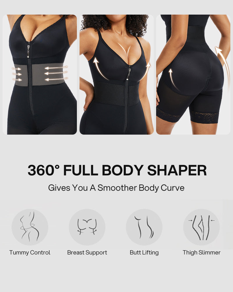 PowerMesh Deep V Bodysuit Shapewear