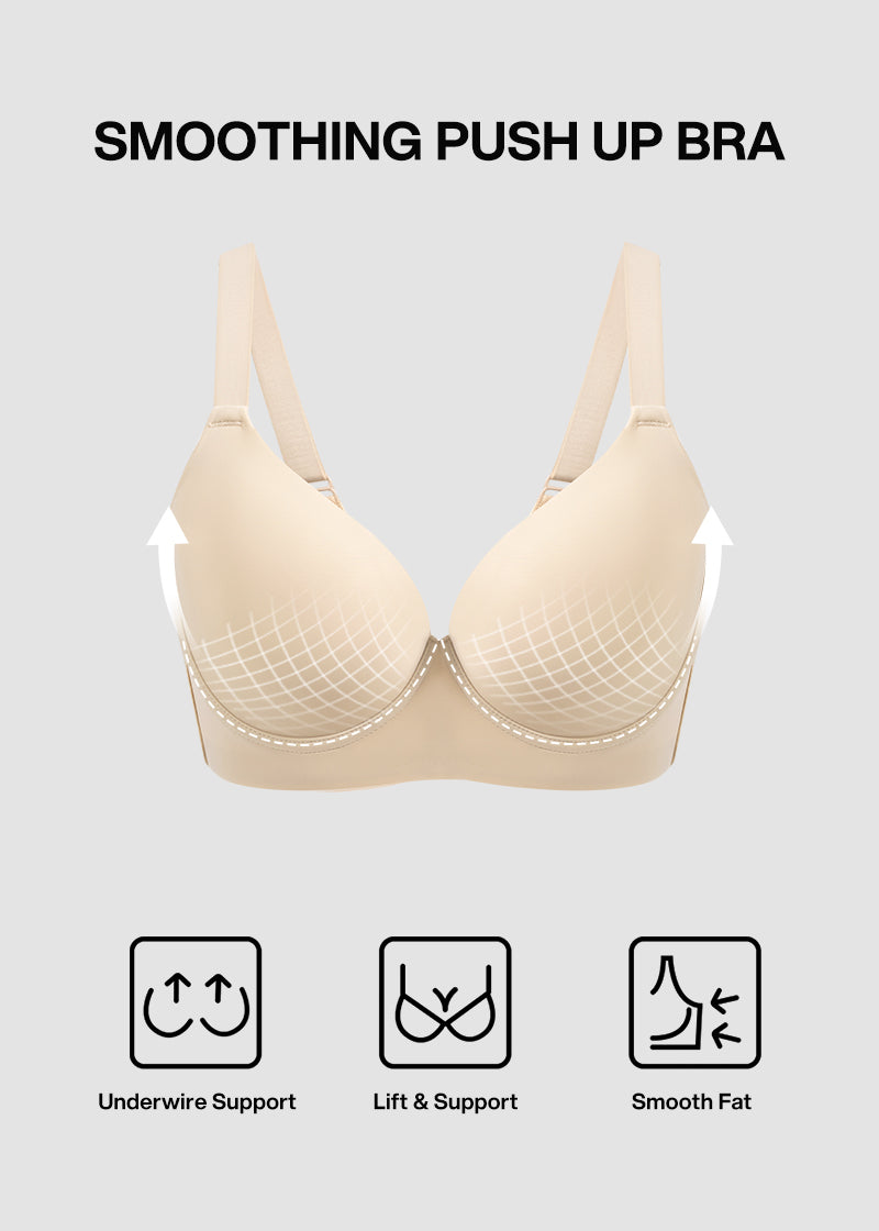 Back Smoothing Push-Up Plunge Bra