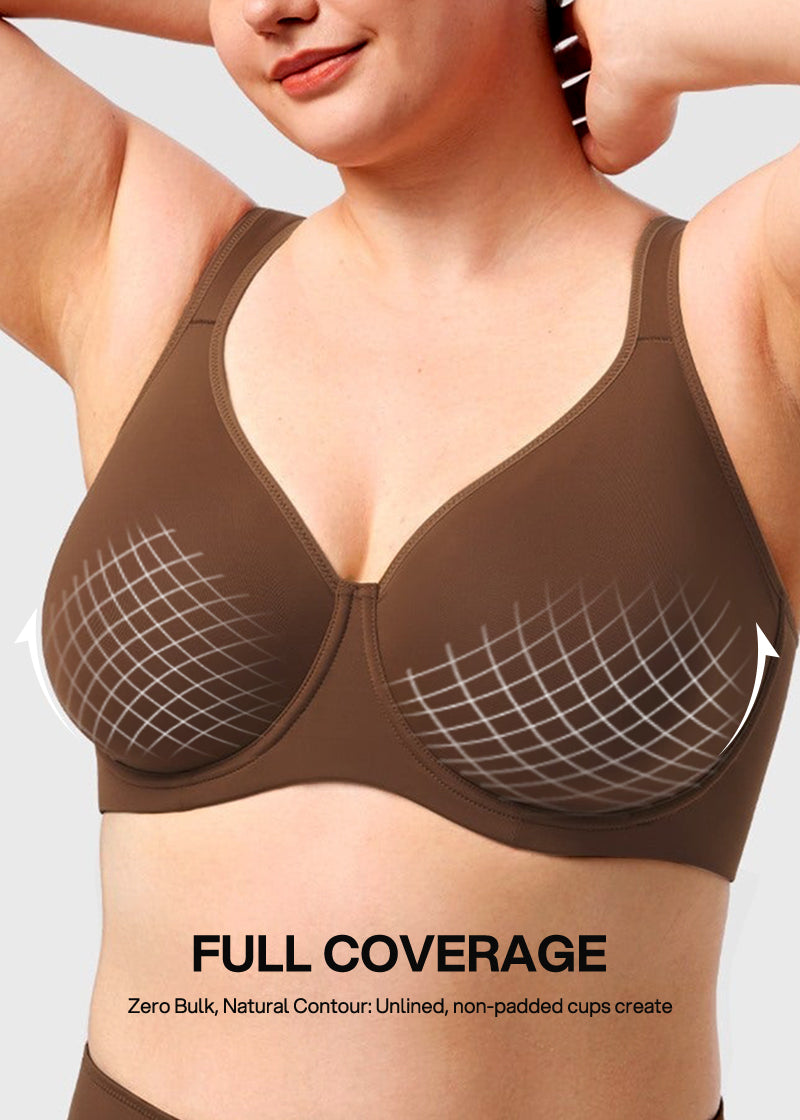 Soft Plus Size Full Coverage Unlined Minimizer Bra