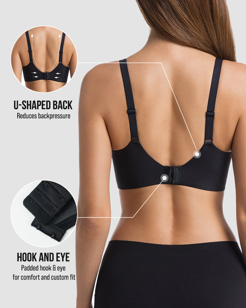 Comfort Wireless Deep V Plunge Bra