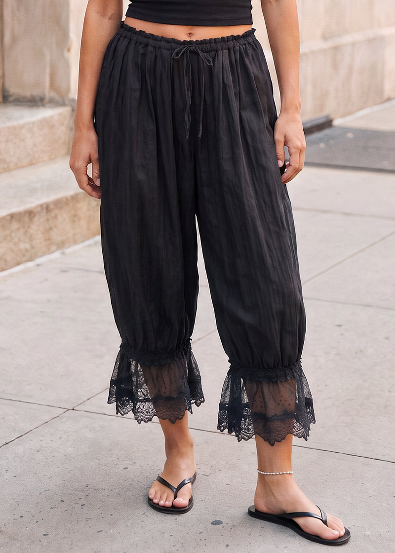 Lace Bloomer Pants for Women Capri Pants