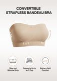 Stay‑Put Wireless Seamless Bandeau Bra