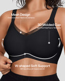 Smoothing Full Coverage Mesh Wireless Bra