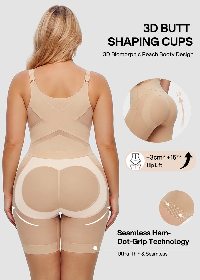 Ultra-Thin Tummy Control Butt Lifter Seamless Body Shaper