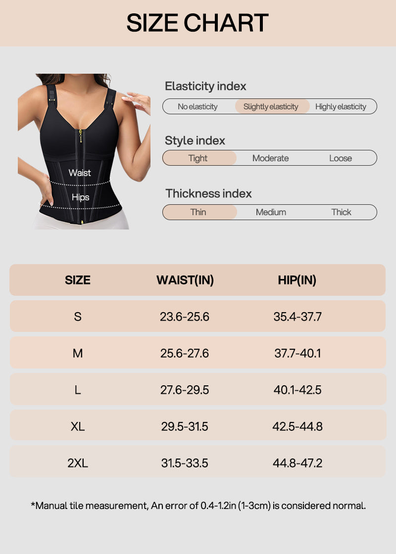 Double-Layer Tummy Control Waist Shaper Girdle With Bra