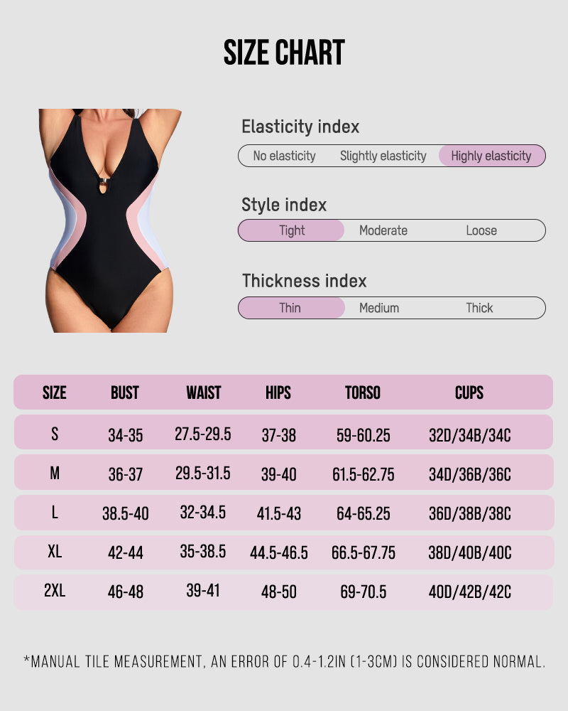 Hourglass™ Plunge Corset Back Sculpting Swimsuit