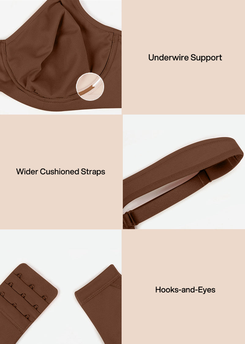 Soft Plus Size Full Coverage Unlined Minimizer Bra