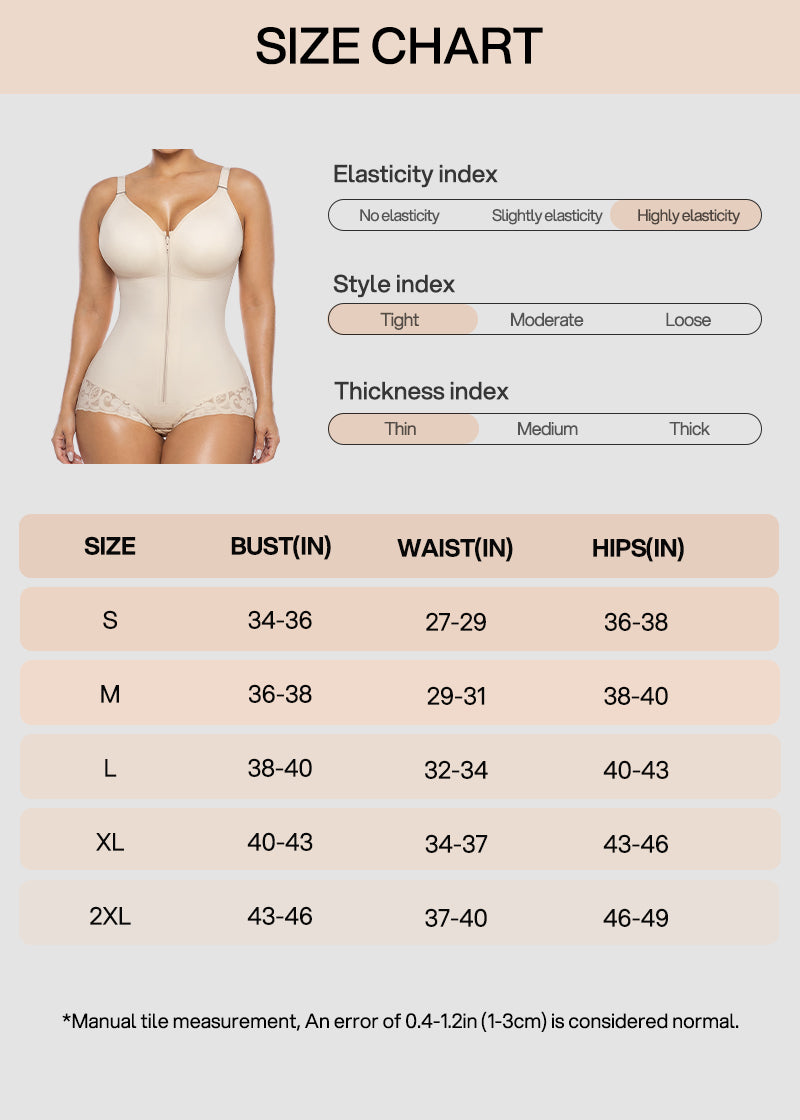 Front Zip Sculpting Bodysuit