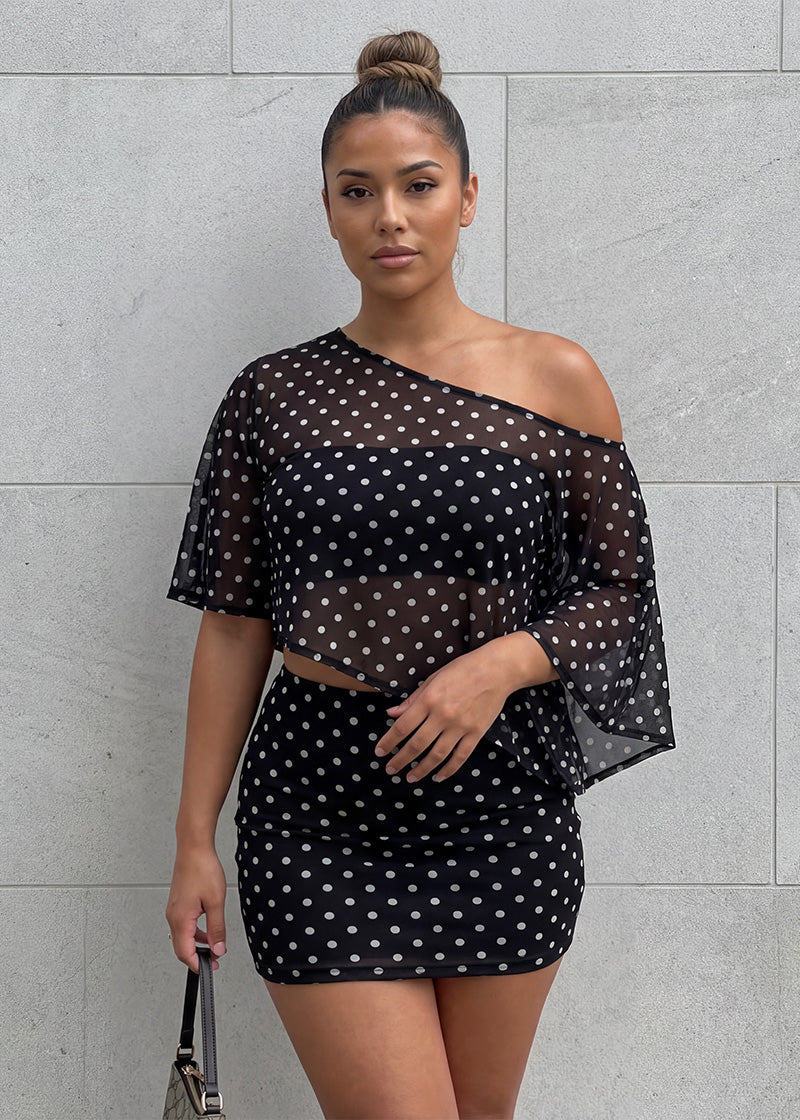 Fashion Animal Print Shawl Top & Mini Skirt Two-Piece Set