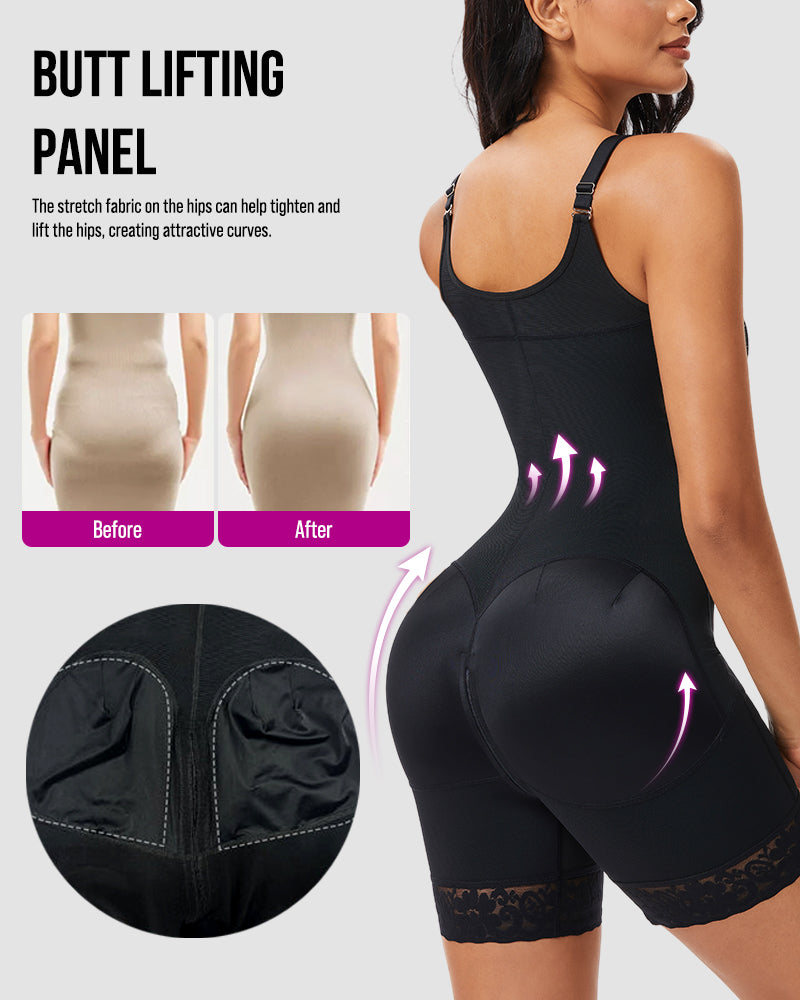 Tummy Control Butt Lifter Shaper with Zipper Crotch Fajas Colombianas
