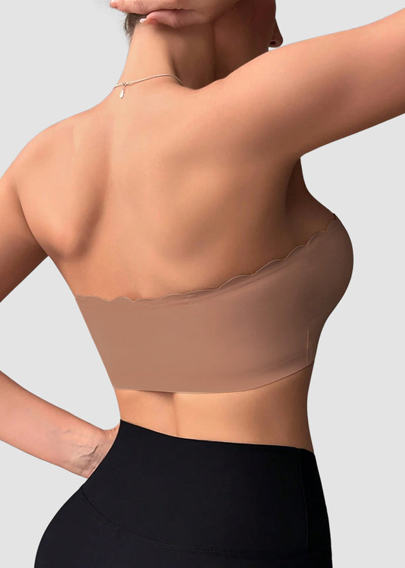 Comfortable Breathable Scallop Trim Hook & Eye Front Bralette