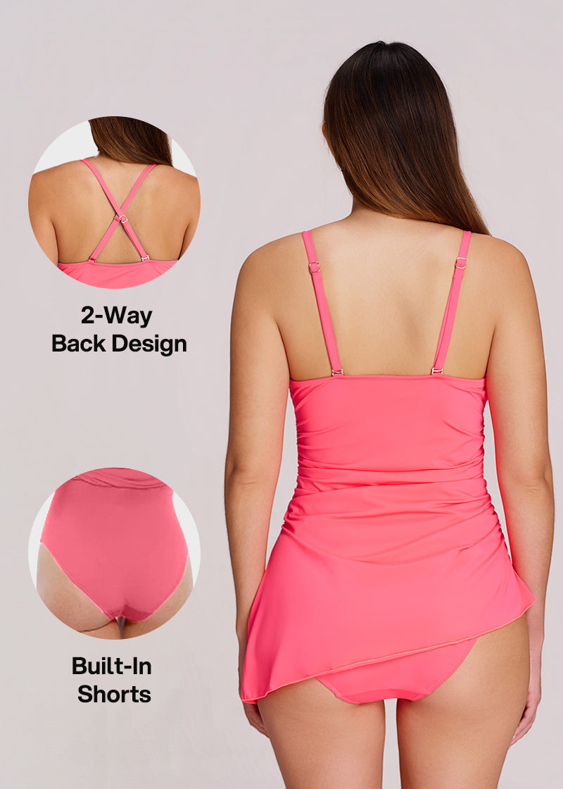 Convertible Ruched Sculpting Swimsuit