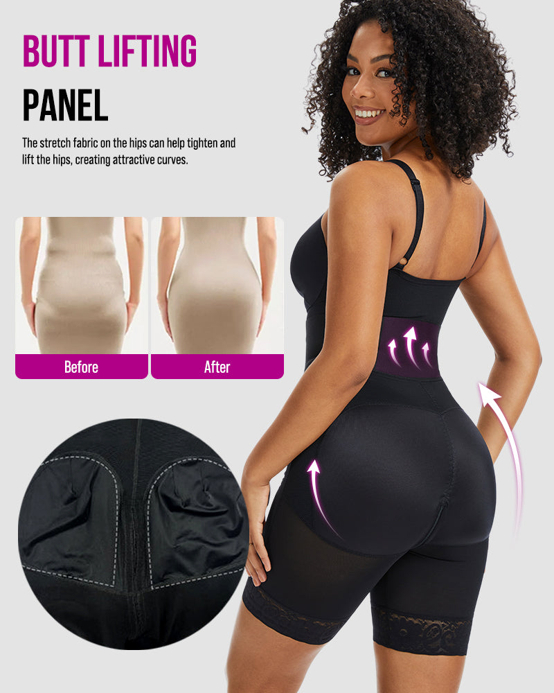 PowerMesh Deep V Bodysuit Shapewear