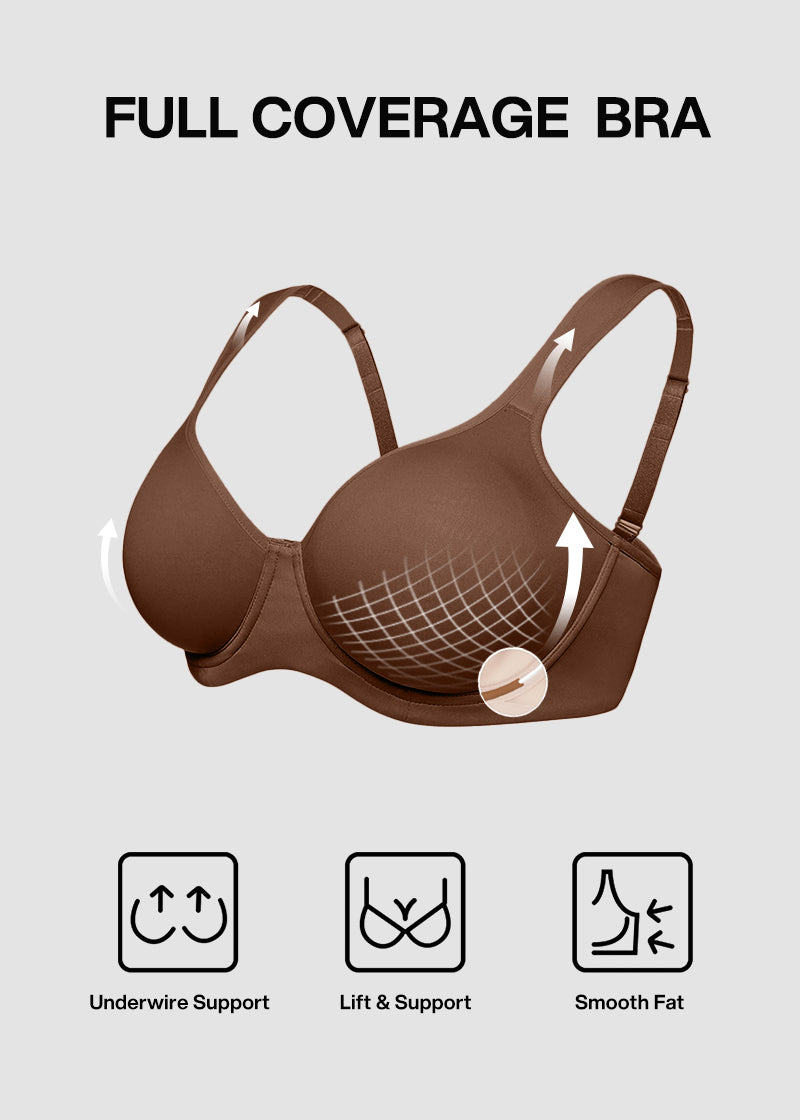 Soft Plus Size Full Coverage Unlined Minimizer Bra