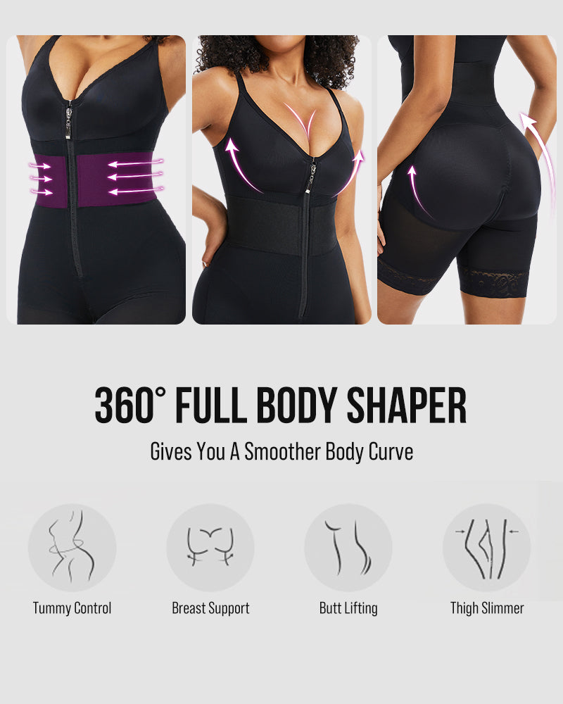 PowerMesh Deep V Bodysuit Shapewear