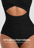 Tummy Control Cut Out Back Tie One Piece Swimsuit