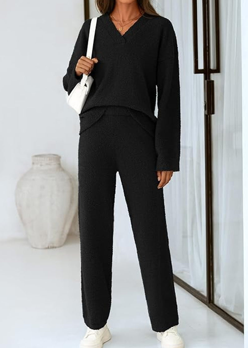 Teddy 2-Piece V-Neck Lounge Set