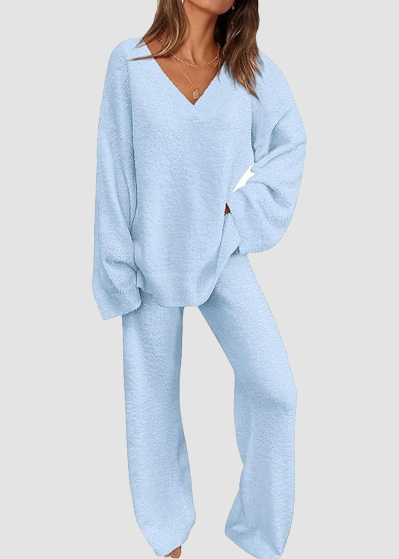 Teddy 2-Piece V-Neck Lounge Set