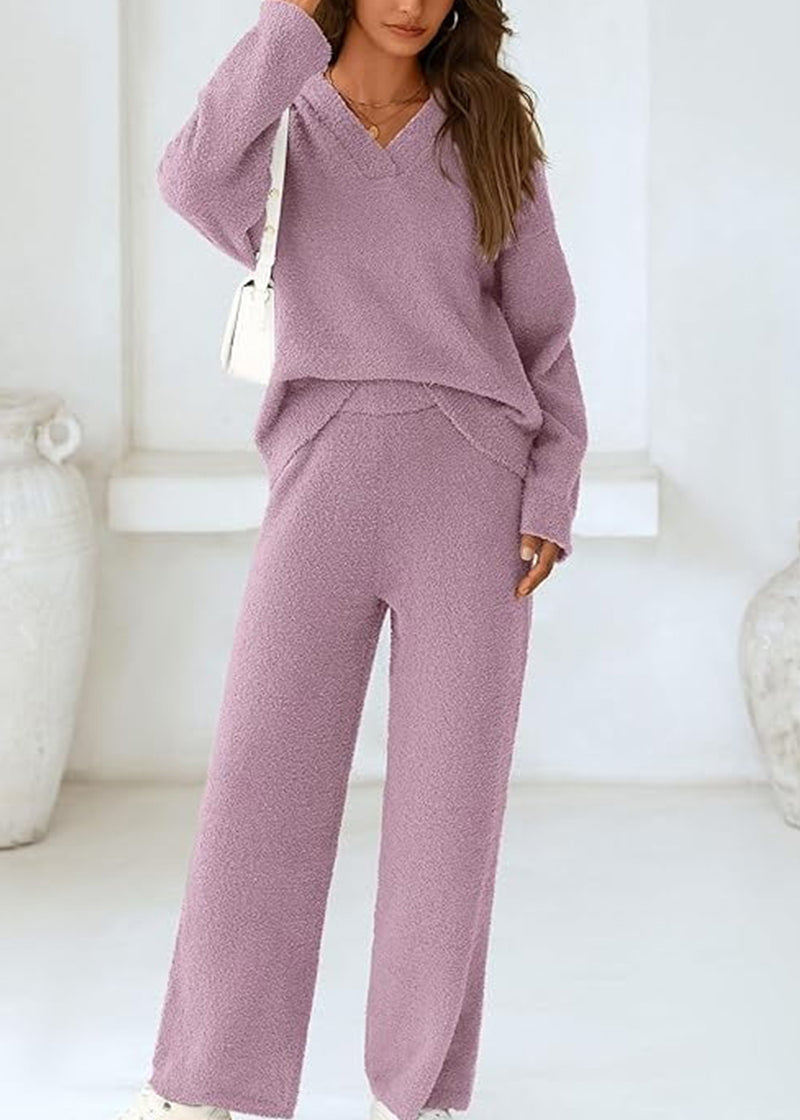 Teddy 2-Piece V-Neck Lounge Set