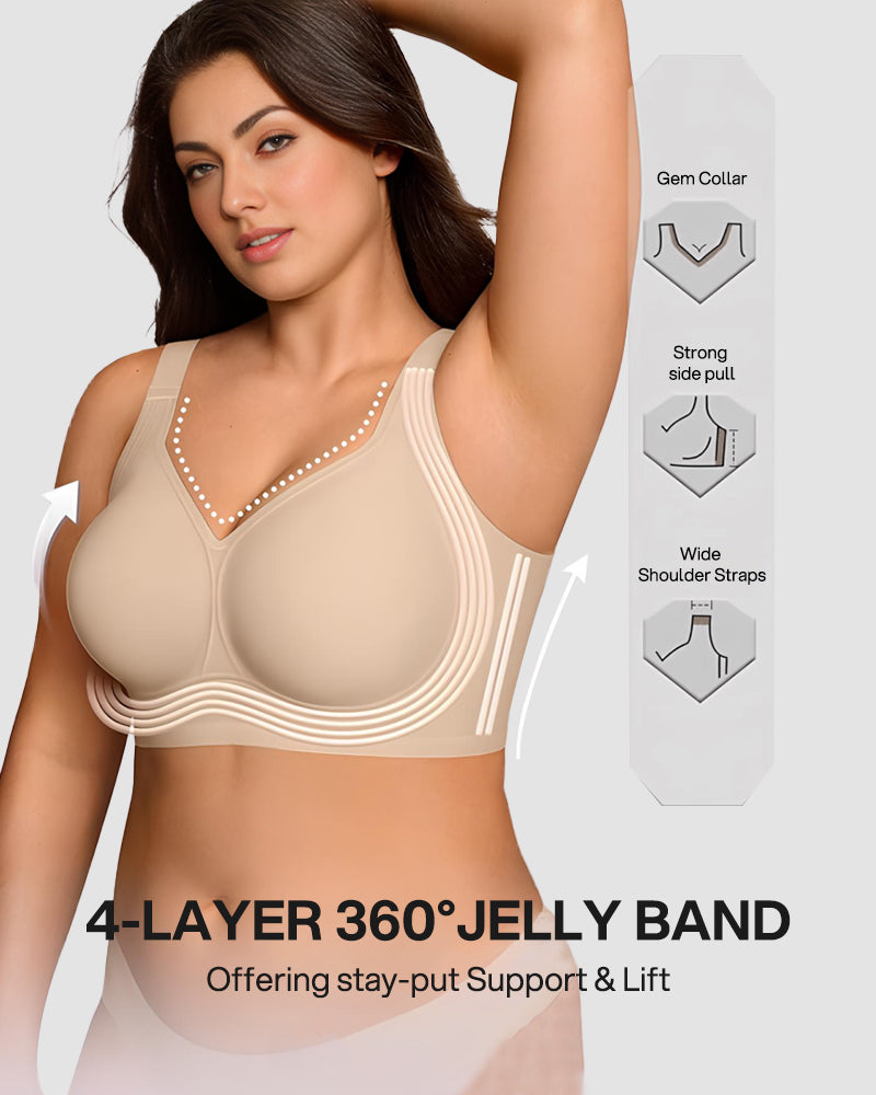 Comfortable Wireless Full Coverage Jelly Smoothing Bra