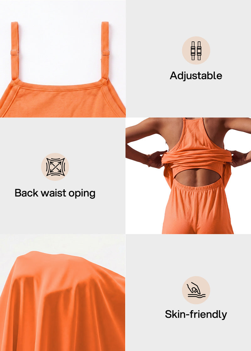 Women's V Neck Tennis Dress with Built-in Shorts & Pockets