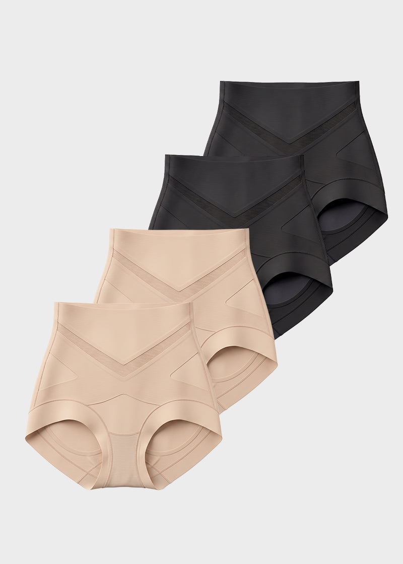 V-Shaped Tummy-Control Sculpting Briefs Multipack