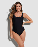 LilyLove® Slim & Sculpt Tummy Control Crisscross Back Tie One Piece Swimsuits