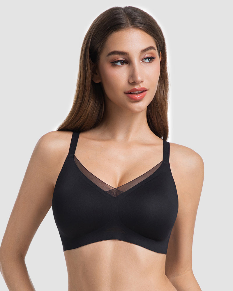 Comfort Mesh Crossover Wireless Bra