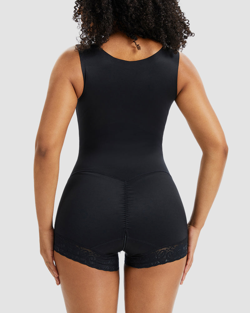 PowerMesh Double-Layer Tummy Control Bodysuit Shapewear