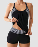 LilyLove® Tankini Swimsuits Tummy Control Two Piece Blouson Bathing Suit
