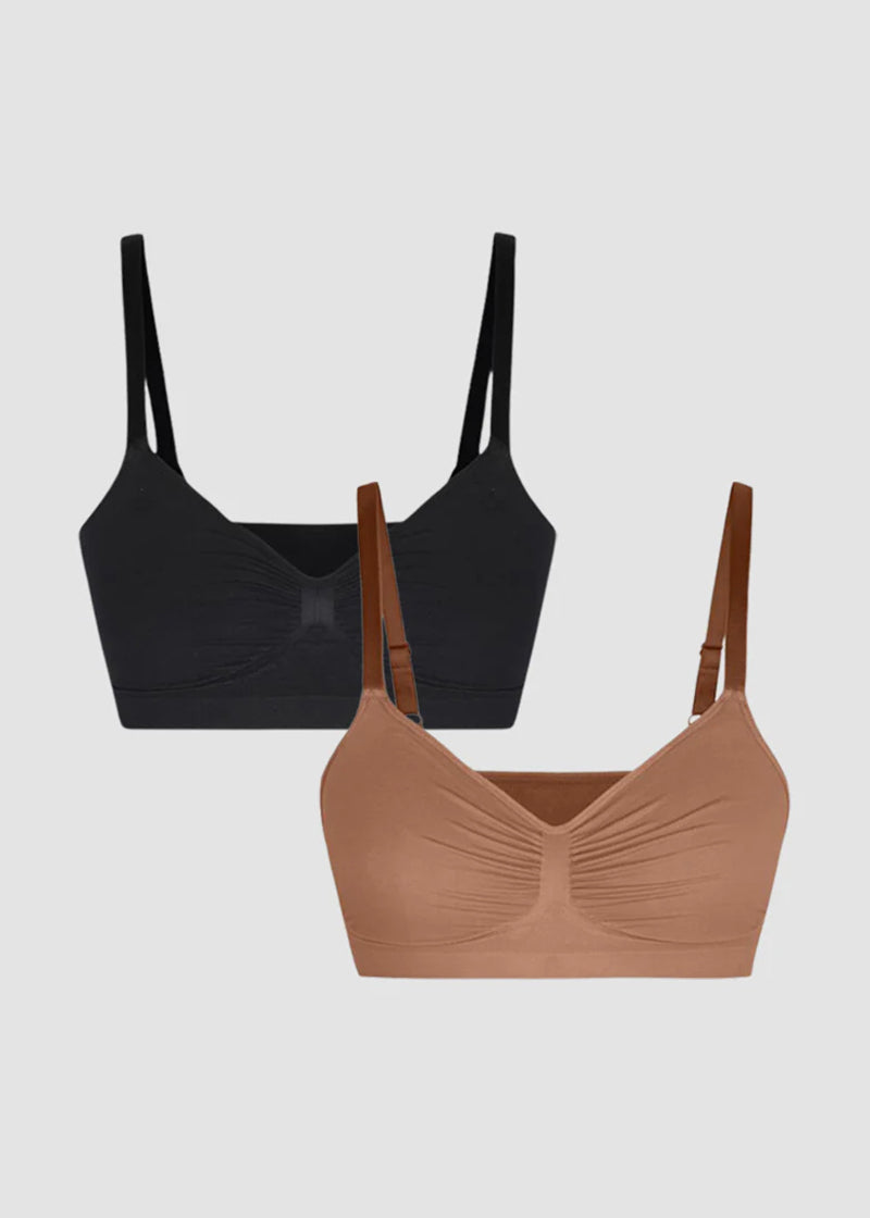 Full Coverage Comfort Wireless Sculpt Bra (2 Pcs)