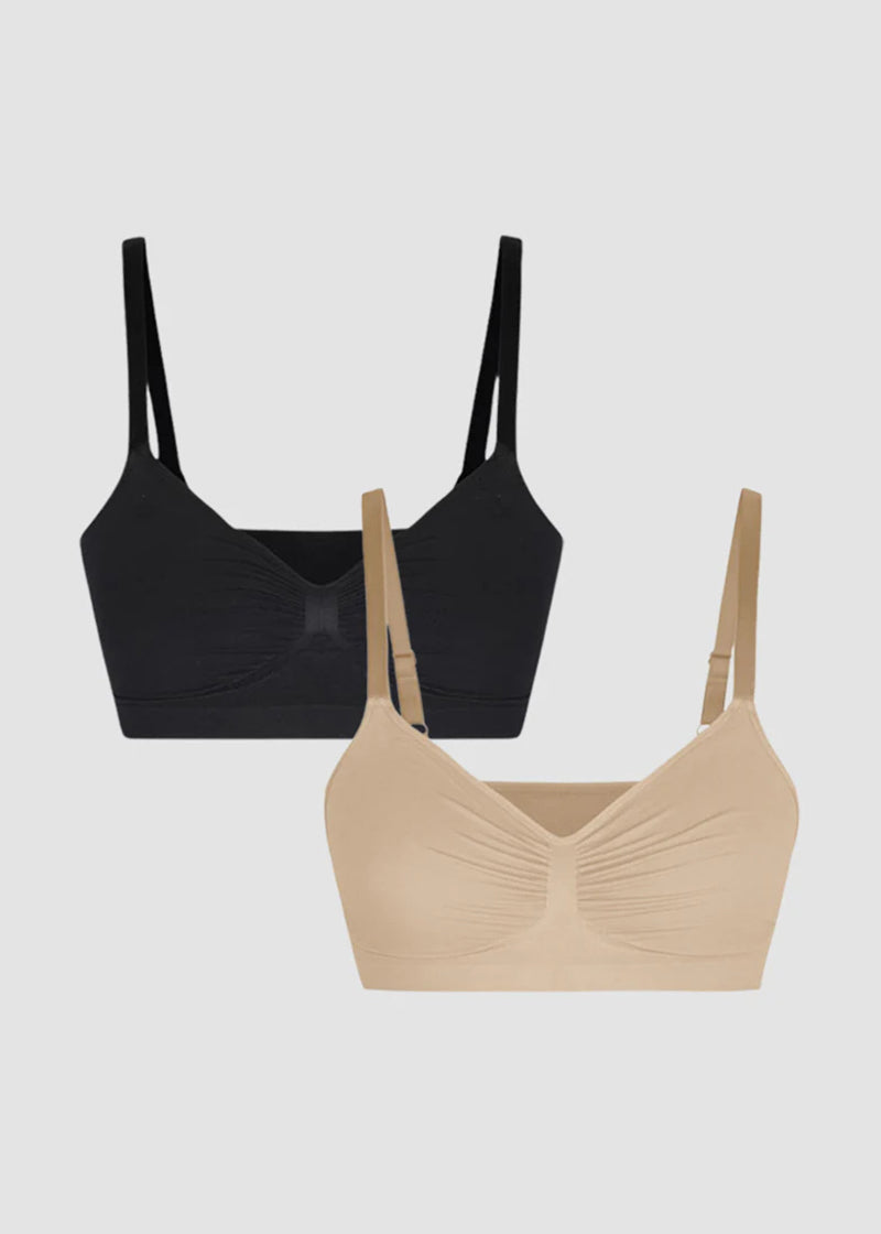 Full Coverage Comfort Wireless Sculpt Bra (2 Pcs)