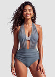 High-Waisted Sculpting Mesh Bikini Set