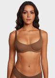 Underwire Support Seamless Unlined Balconette Bra